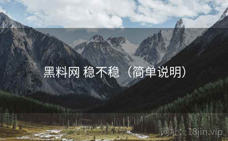 黑料网 稳不稳（简单说明）